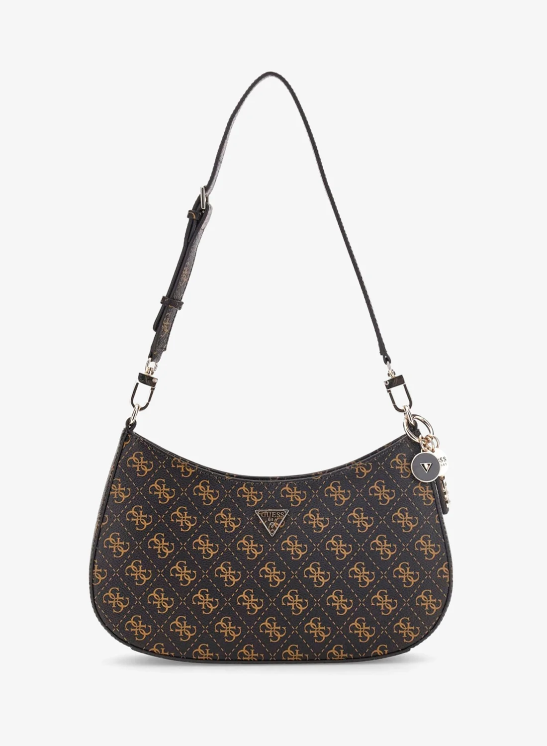 Premium Logo Zip Shoulder Bag Elegant Everyday Handbag for Women (One Size) stpvk
