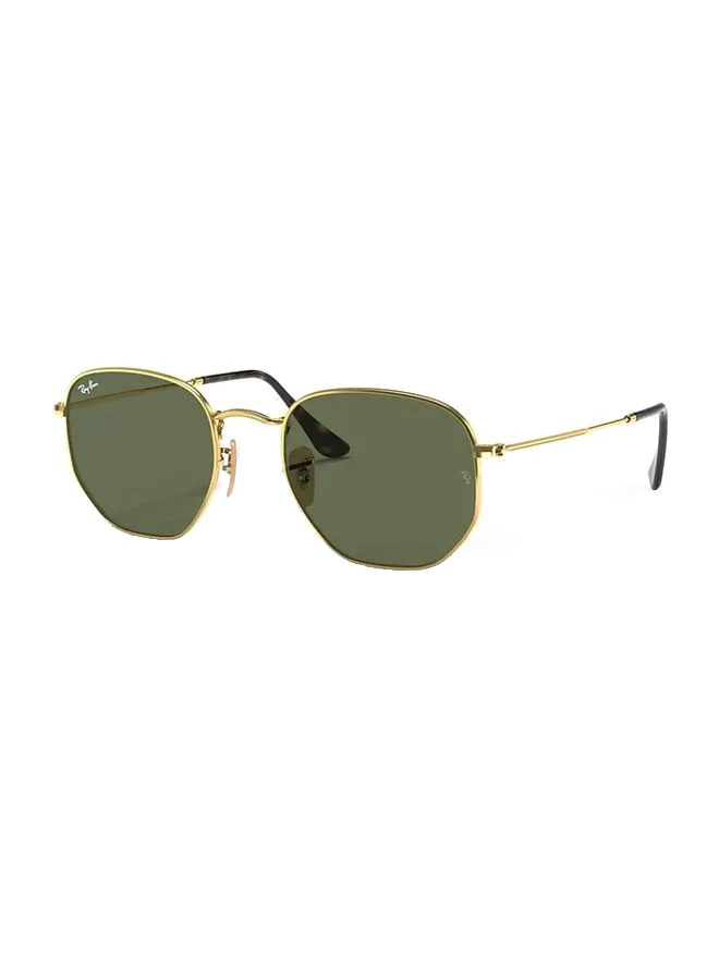 Premium Hexagonal Metal Frame Sunglasses Unisex UV Protection (Gold, 51mm) bhsmp