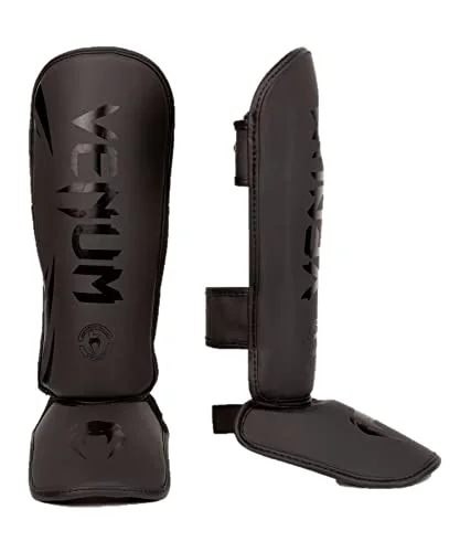 Challenger Kids Shin Guards Protective Gear for Martial Arts and Kickboxing (Black, Large) wsd77