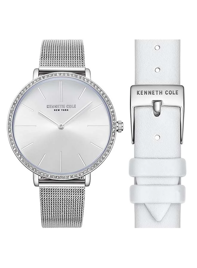 Kenneth Cole New York Modern Classic Analog Watch Stainless Steel Silver Dial (38mm) 6m7kc