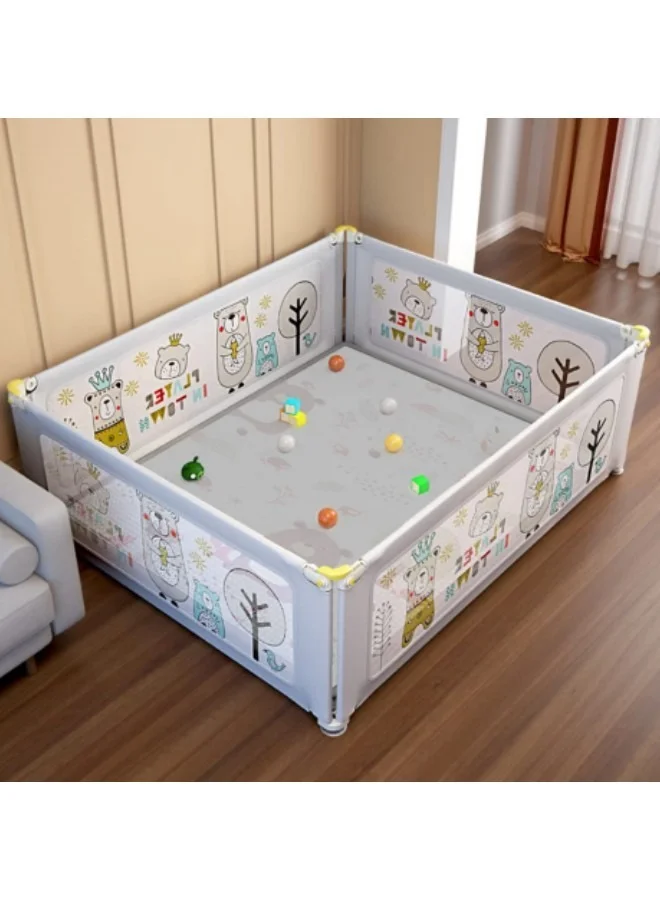 GGEROU Baby Playpen Extra Large Foldable Safety Play Center with Breathable Mesh and Anti-Slip Base (180 x 150 cm) 9b143
