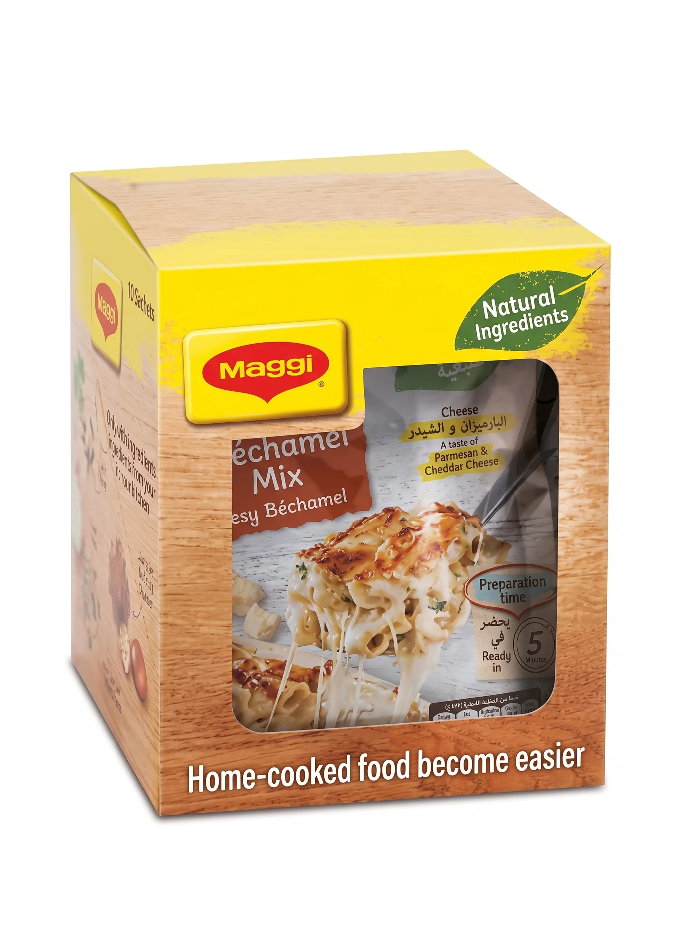 Maggi Cheesy Bechamel Cooking Mix Premium Culinary Sauce Base (80g, Pack of 10) hhy2n