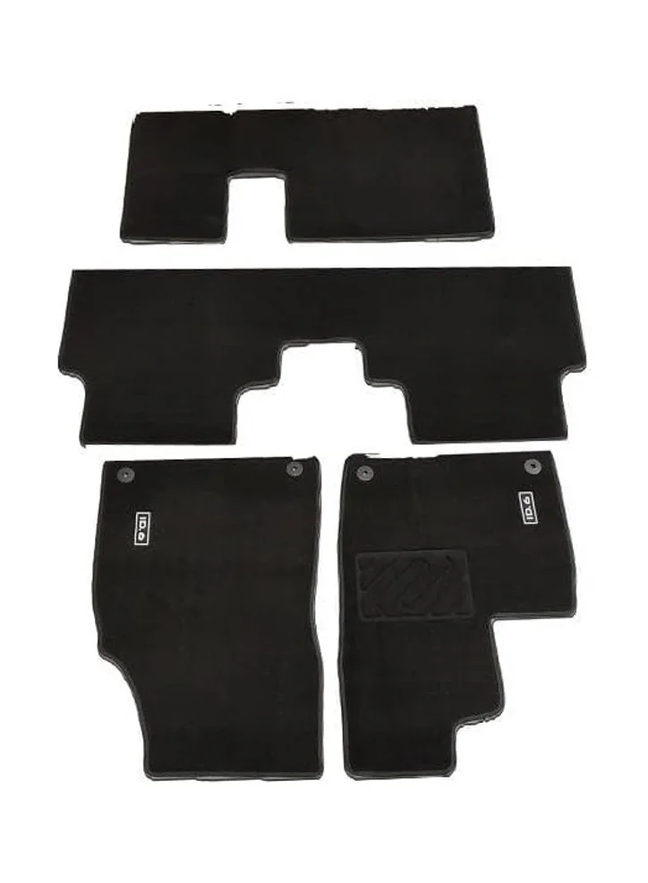 EV Protec Premium Soft Floor Mats for 7-Seater Electric Vehicles (Black, Set of 3 Rows) bjc10