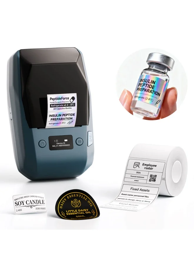 Portable Thermal Label Maker Machine Bluetooth Sticker Printer for Office Home and Business Use (2-Inch Printing Width) d13lw
