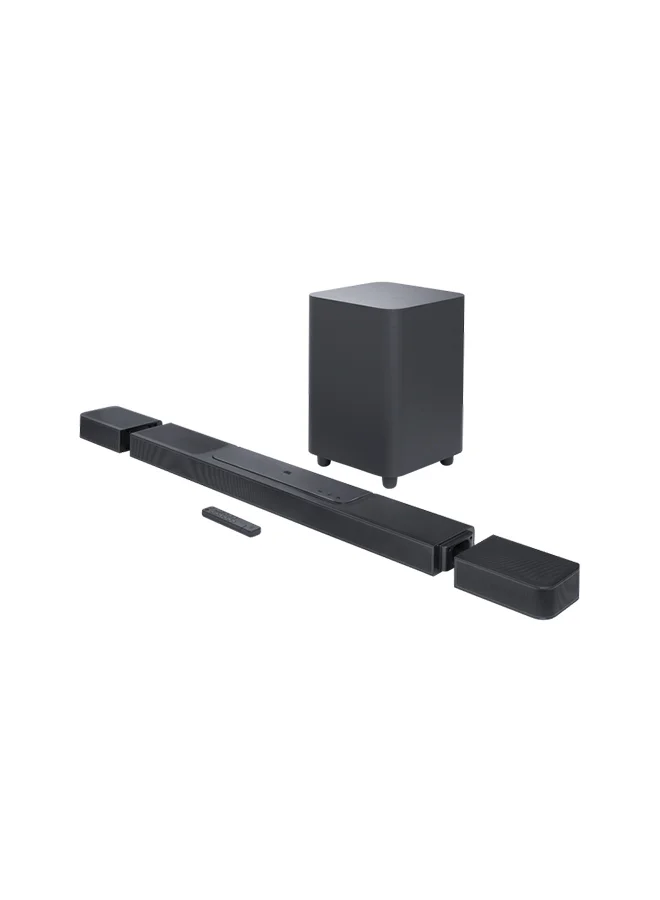 Premium Audio 11.1.4 Channel Soundbar System with Detachable Surround Speakers and Dolby Atmos (Black) 0ilun