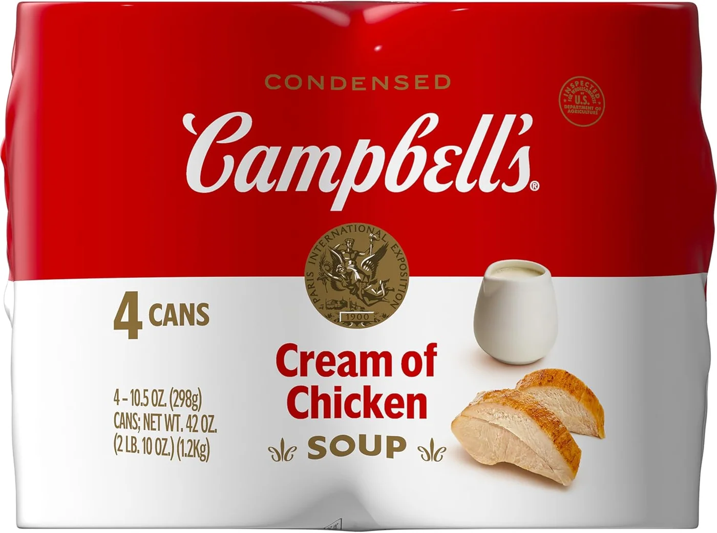 Condensed Cream of Chicken Soup Premium Culinary Base (Pack of 4, 1200 g) v32xi