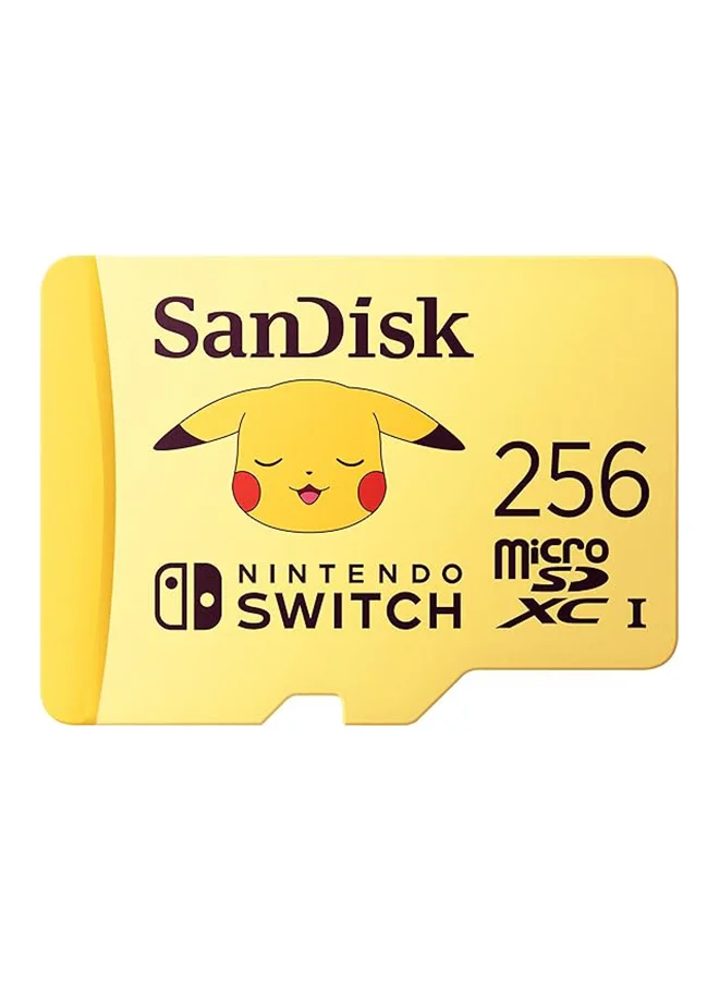 Premium Character Edition microSD Memory Card 256GB (High-Speed Data Transfer, 4K UHD, V30, U3, Compatible with Gaming Consoles) fkse8