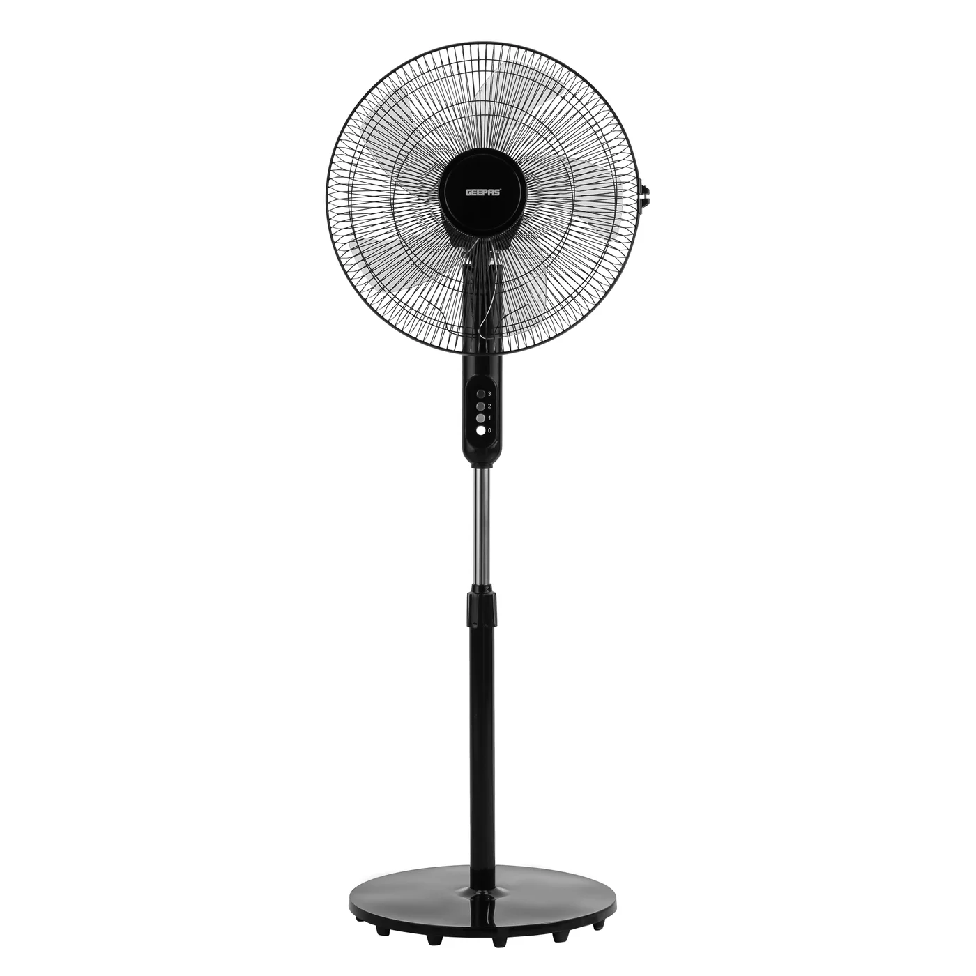 Geepas 16-Inch Stand Fan with Wide Oscillation and 3 Speed Settings (Black, 40 cm) l4s0p