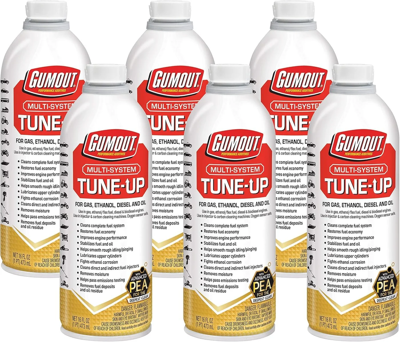 MultiSystem Fuel System Cleaner and Injector Treatment for Gasoline Engines (473 mL, Pack of 6) b6ygc