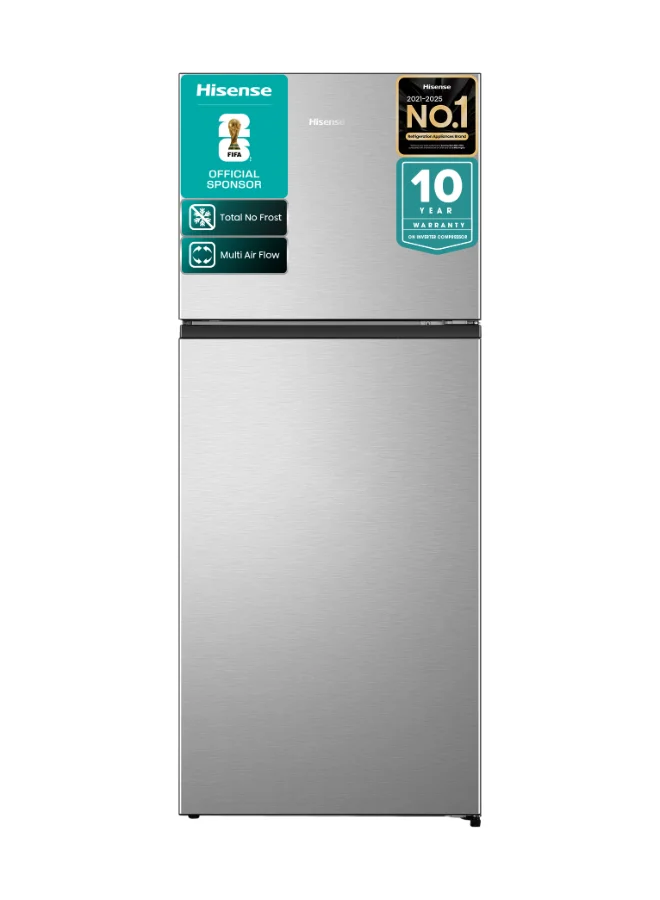 Premium Top-Mount Refrigerator with Inverter Technology and Total No Frost System (Silver, 424L Net Capacity) pmrjv