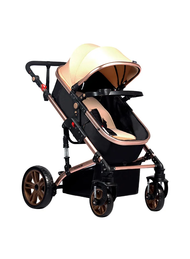 TEKNUM 3-in-1 Premium Baby Pram Stroller (Multicolour, 18 kg Capacity) for Newborns bb36q