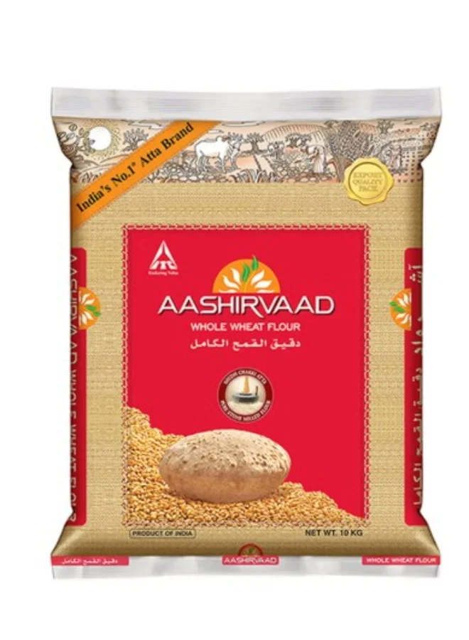 Aashirvaad Whole Wheat Atta Premium Quality Flour (10 kg) c85m8
