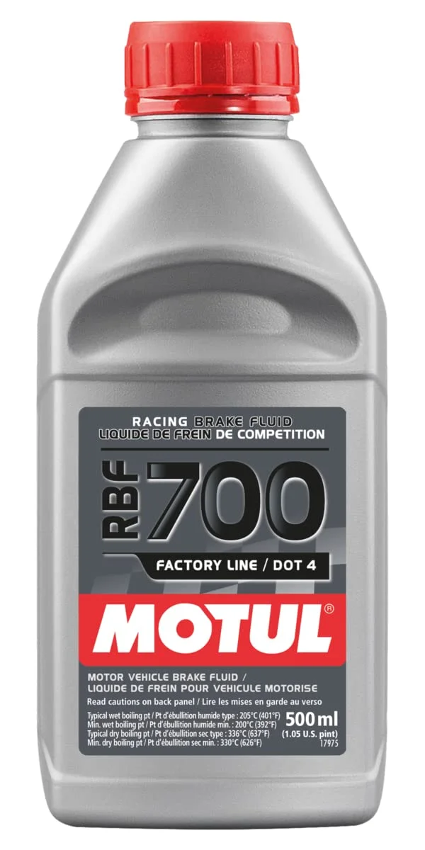 Motul RBF 700 Factory Line Brake Racing Fluid Full Synthetic DOT 4 High Performance Extreme Temperature (500 mL) q1bzl