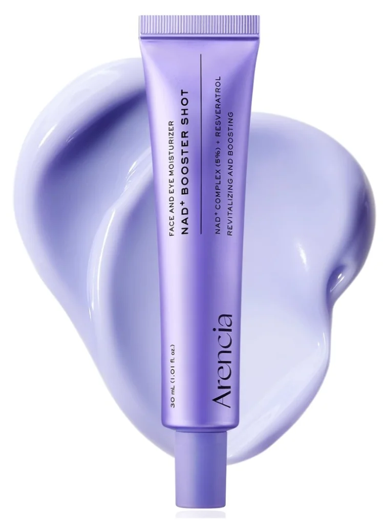 Arencia NAD+ Booster Shot Face and Eye Moisturizer (5% NAD+ Complex, 30 mL) Premium Revitalizing Skincare for Mature Skin gnmvk