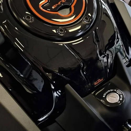Premium 3D Resin Motorcycle Key Ignition Guard Sticker (Black, 10 cm) 7do04