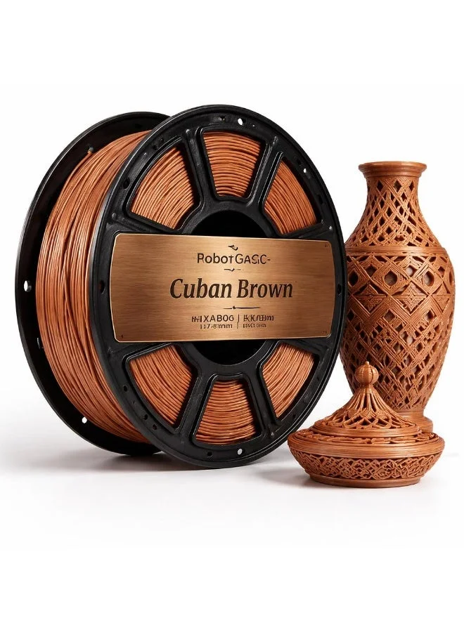Robotgcc PLA 3D Printing Filament 1.75mm Premium Matte Finish (Cuba Brown, 1kg) irq0s