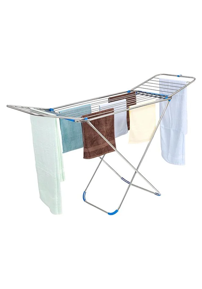 Home Pro Heavy Duty Stainless Steel Vertical Clothes Drying Rack Foldable Space Saving Stand (174x57x105cm, 18 Meters) urunr