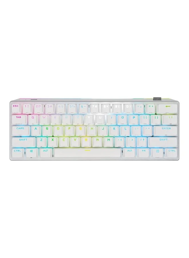 Premium 60% Compact Wireless Mechanical Gaming Keyboard RGB Backlit (White, 29 cm) jqmwo