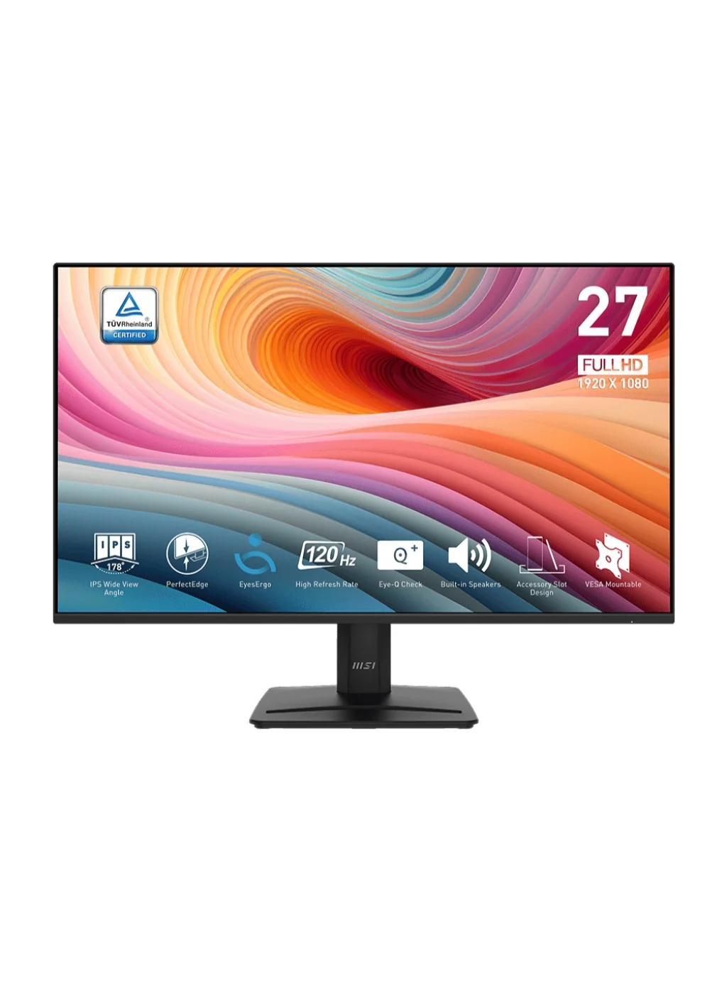 Premium 27-inch FHD IPS Monitor 120Hz High-Refresh Display with Built-in Speakers and Anti-Glare Screen (Matte Black, 68.58 cm) 5usc7