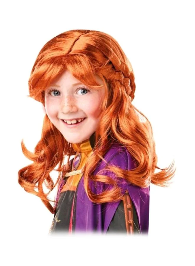 Premium Character Inspired Anna Wig for Kids Fancy Dress Costume (One Size) z7iih
