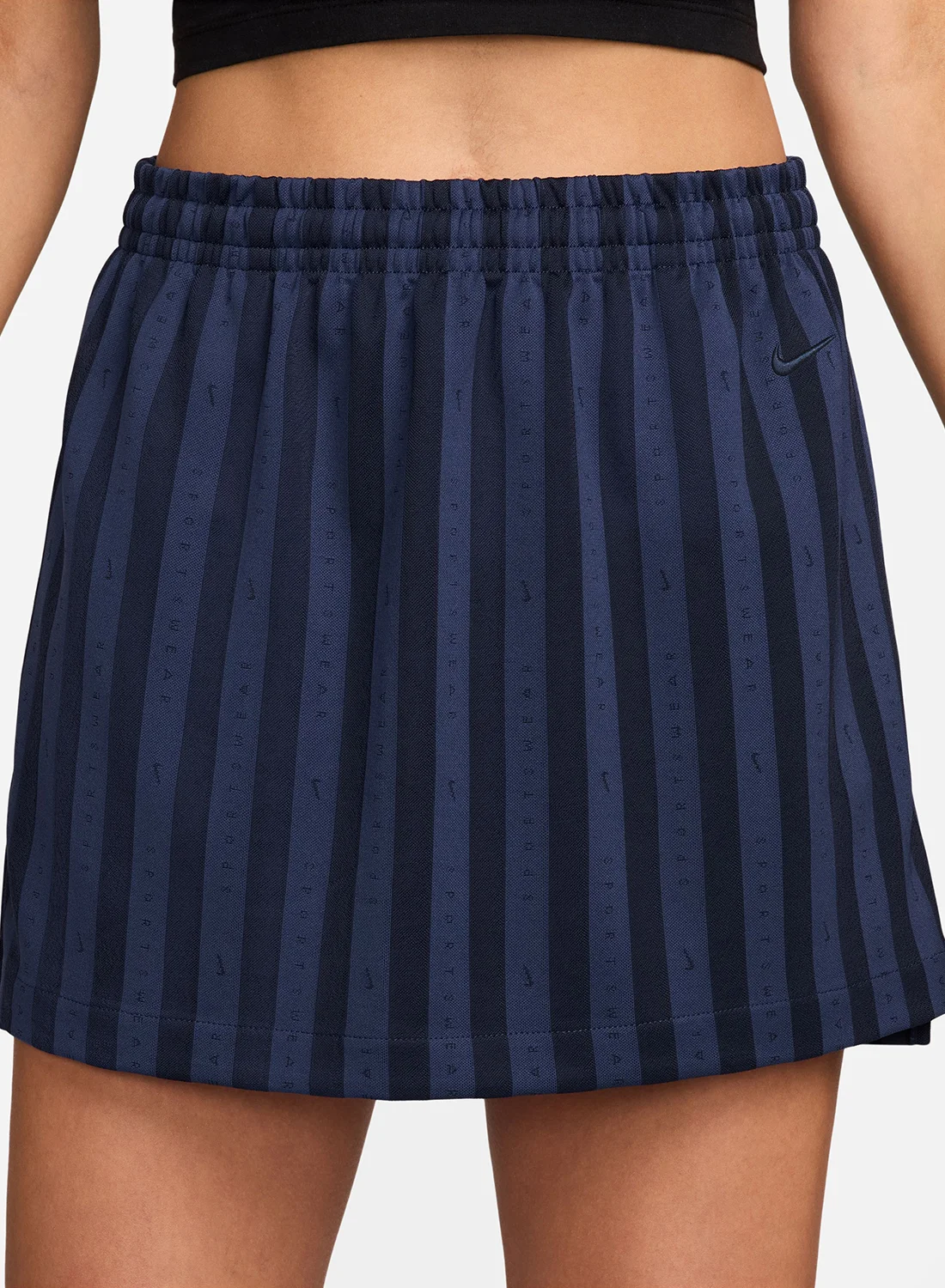 Athletic Jacquard Stripe Skirt Premium Textured Fabric For Women (Medium) 1h0fe