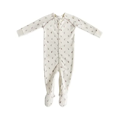Premium Organic Cotton Baby Sleeper Hatchling Fawn Print (0-12 Months) ojo91