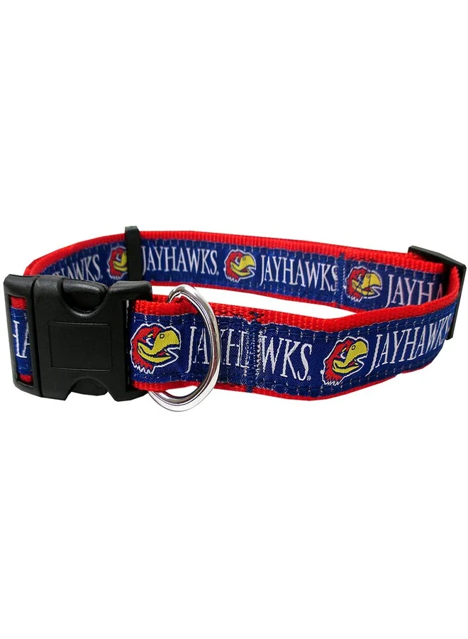 Premium Collegiate Dog Collar for Small Pets - Kansas Jayhawks Team Design (Small) 27qf4