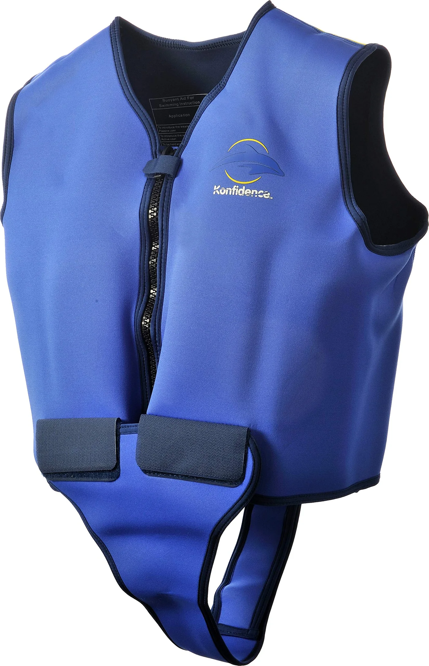 Premium Adult Swim Buoyancy Jacket High-Visibility Water Safety Vest (Blue/Yellow, 96-107 cm Chest) jmzoa