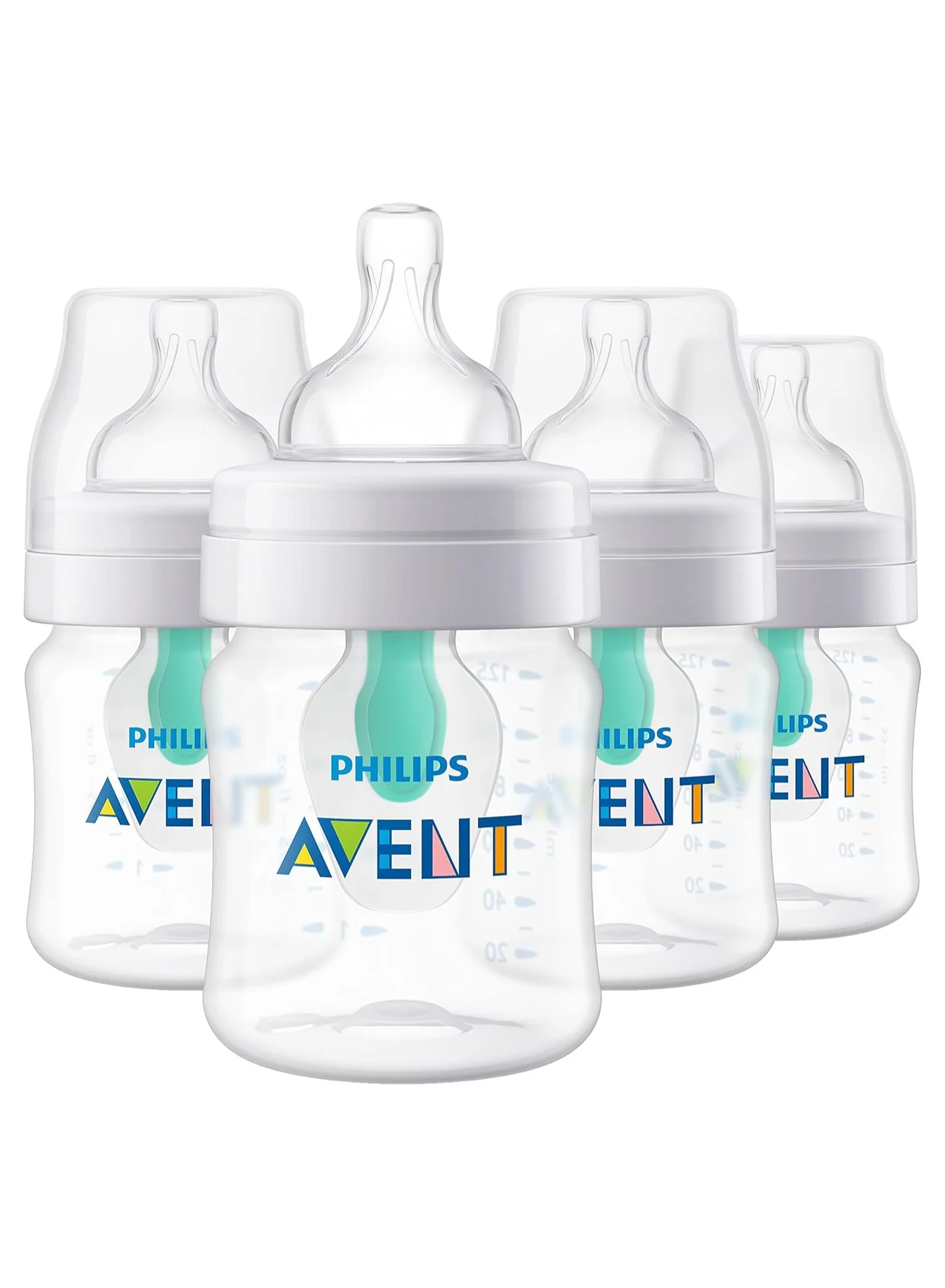 Premium Anti-Colic Baby Feeding Set with AirFree Vent (4 Pack, 125 mL) jpz9a