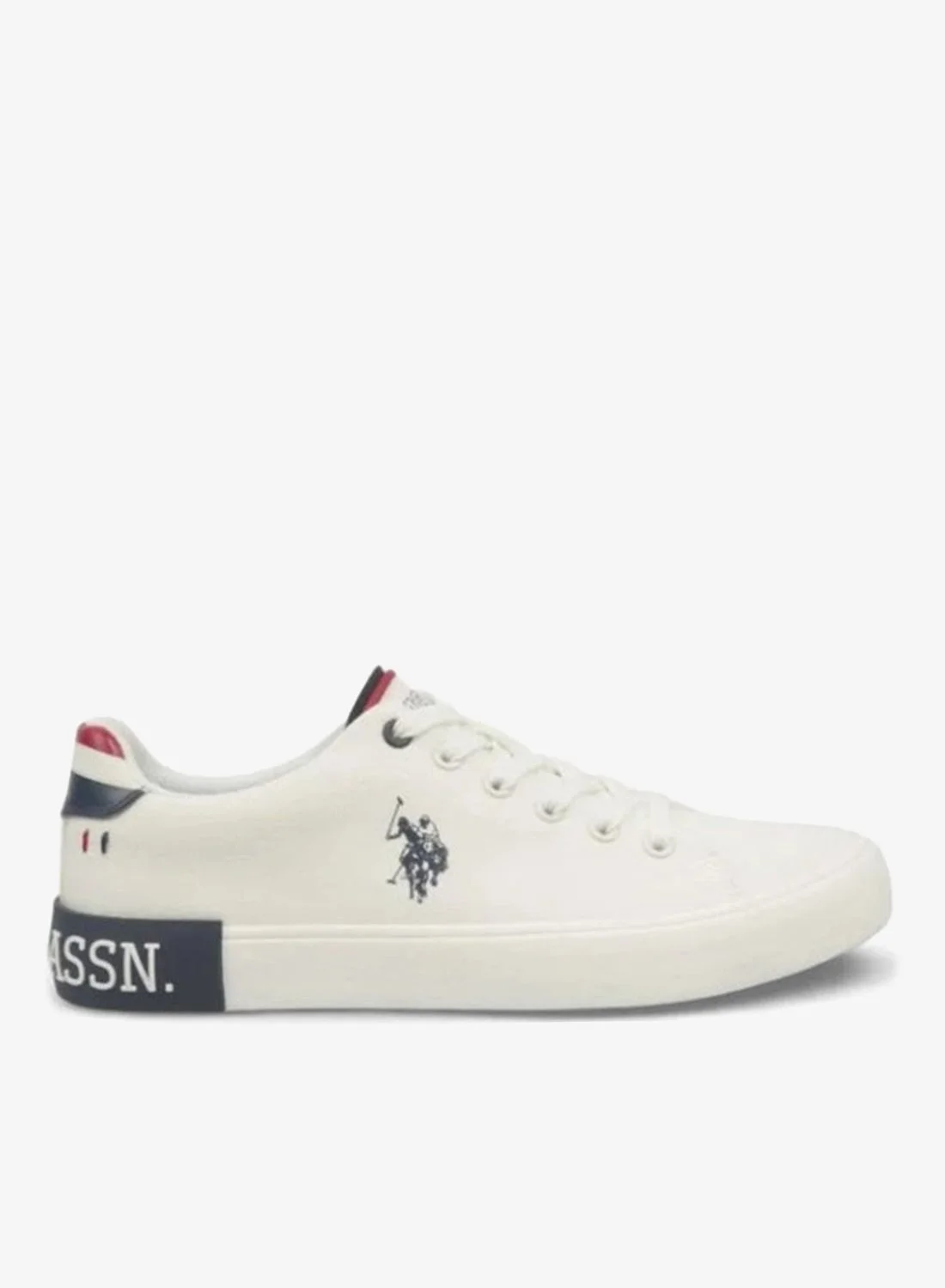 Premium Canvas Lace-Up Sneakers for Men Classic Low-Top Casual Footwear (Off-White/Navy, 42 EU) kehxa