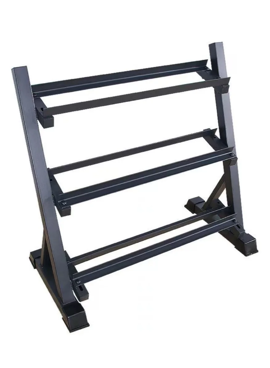 Premium Multi-Tier Dumbbell Storage Rack Heavy-Duty Alloy Steel Stand for Home Gym (Black, 1 Unit) v0wh0