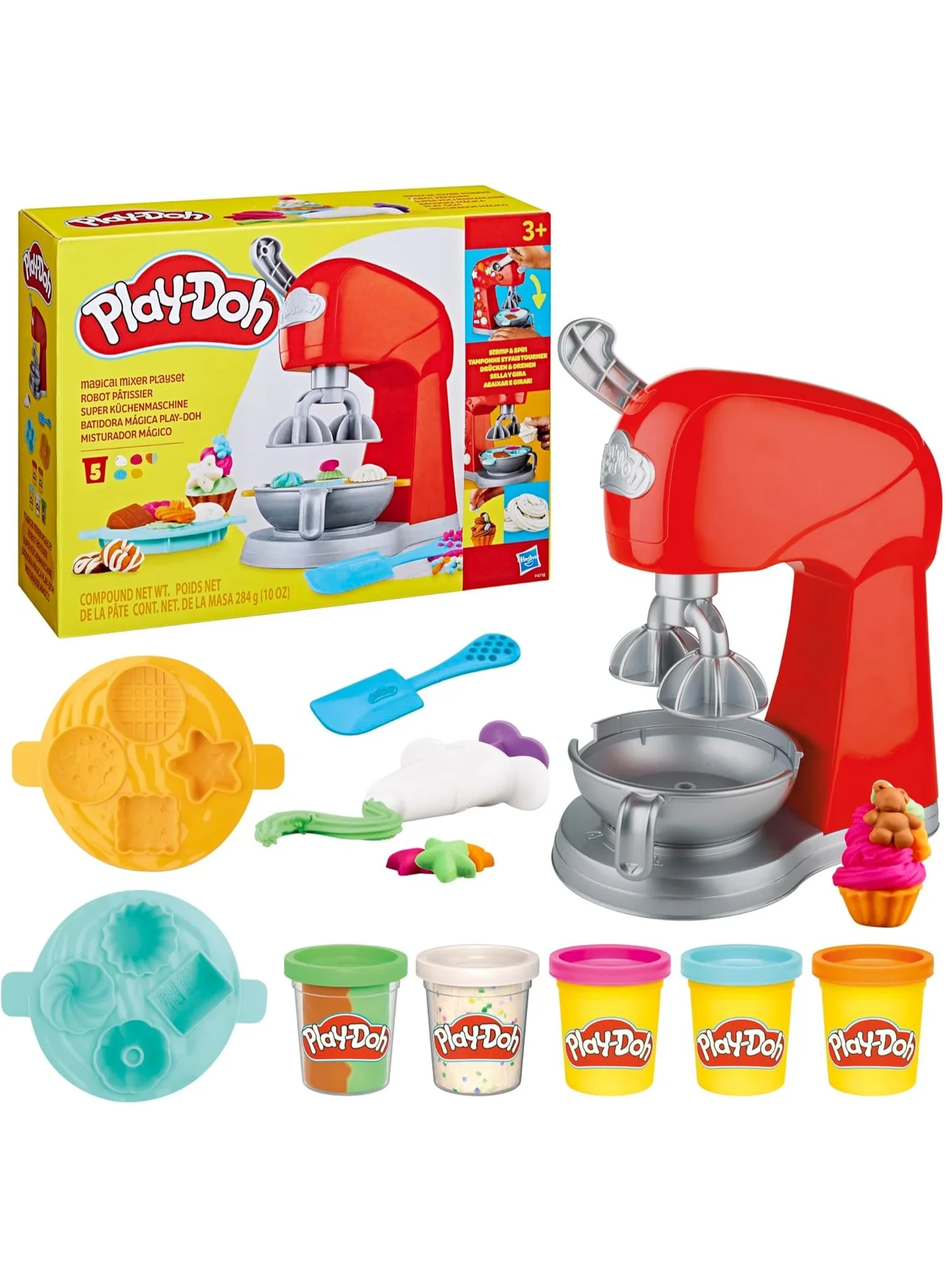 Kitchen Creations Magical Mixer Playset with Play Kitchen Accessories and Modeling Compound for Kids (Multicolor, 1 Set) uv1x5