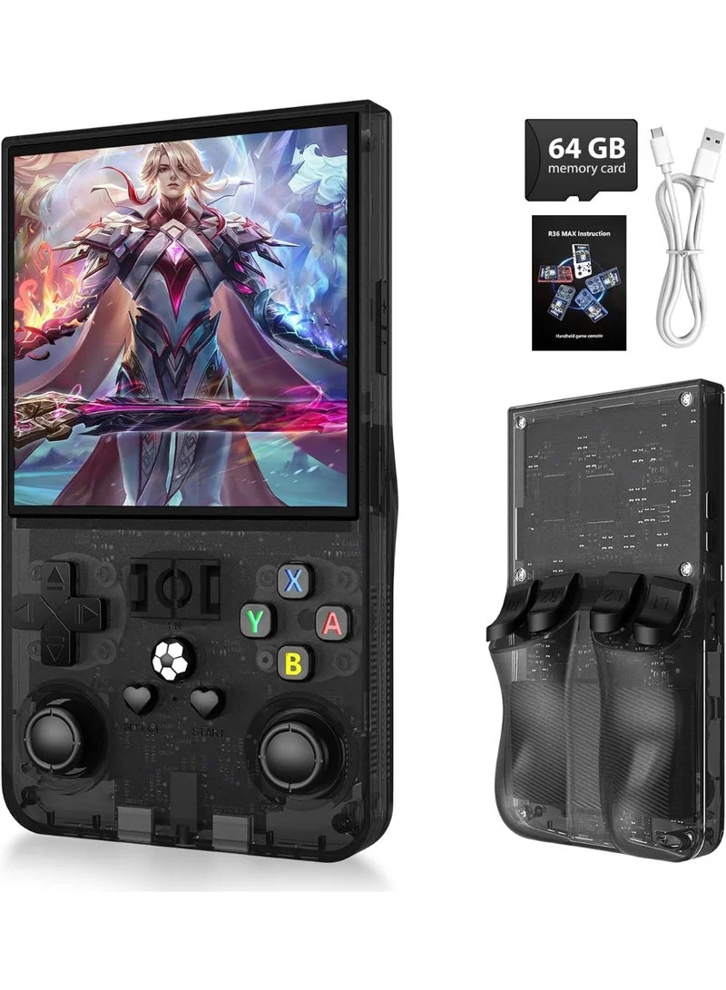 Gulf Trend Retro Handheld Game Console 4.0 Inch IPS Display 64GB Storage Portable Gaming Player (Black) 9libt