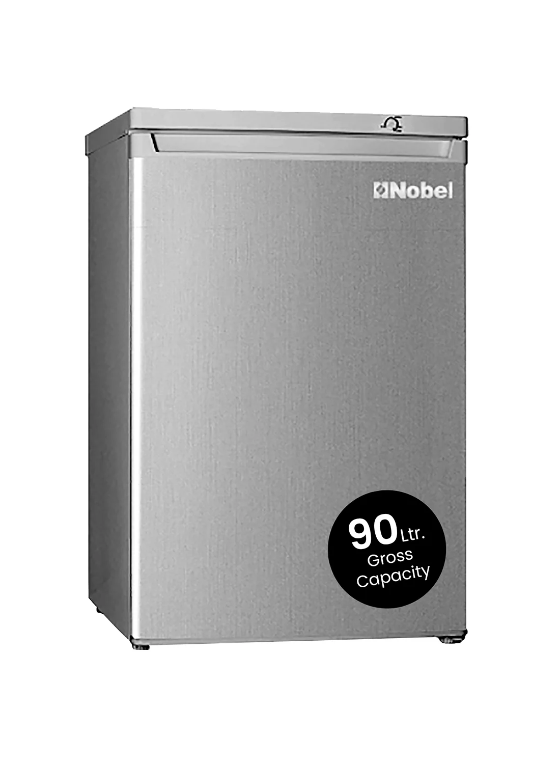 Nobel Upright Freezer Single Door Compact Storage (Silver, 85 L) 7lq2q