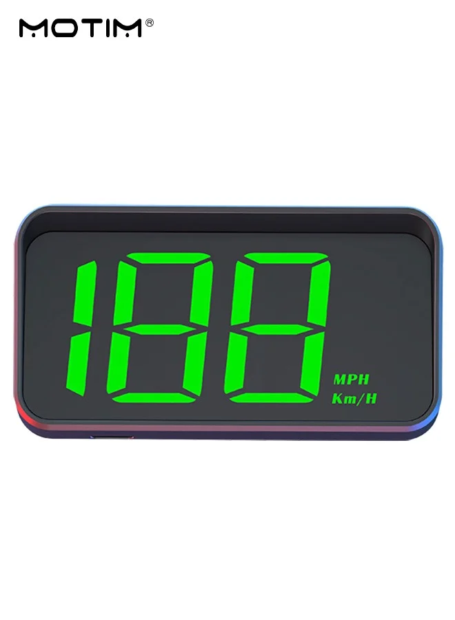 Motim Car HUD Head-Up Display GPS Speedometer with Over Speed Alarm and Compass (Universal Fit) p35l0