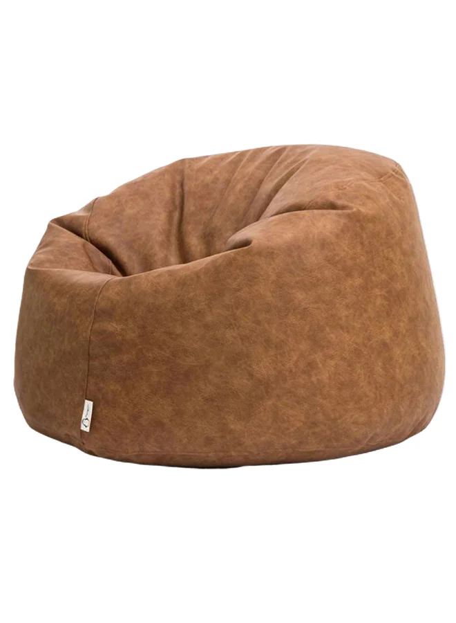 Penguin Relax Bean Bag Chair Premium Leather Seating (Brown, 76 x 60 cm) nhv5u