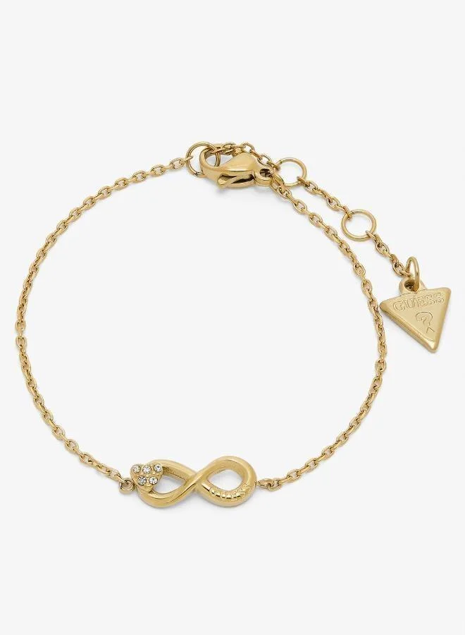 Premium Infinity Chain Bracelet Elegant Minimalist Jewelry for Women (Adjustable Length 18 cm) sq5ds