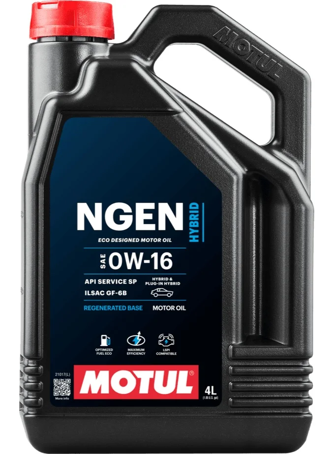MOTUL NGEN Hybrid Engine Oil 0W-16 Premium Synthetic Lubricant for Modern Hybrid Vehicles (4L) 1956f