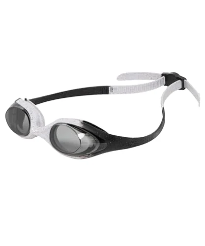 Premium Youth Swim Goggles Anti-Fog Non-Mirror Lens Adjustable Strap for Kids (Smoke Gray/Black, One Size) 19xi0
