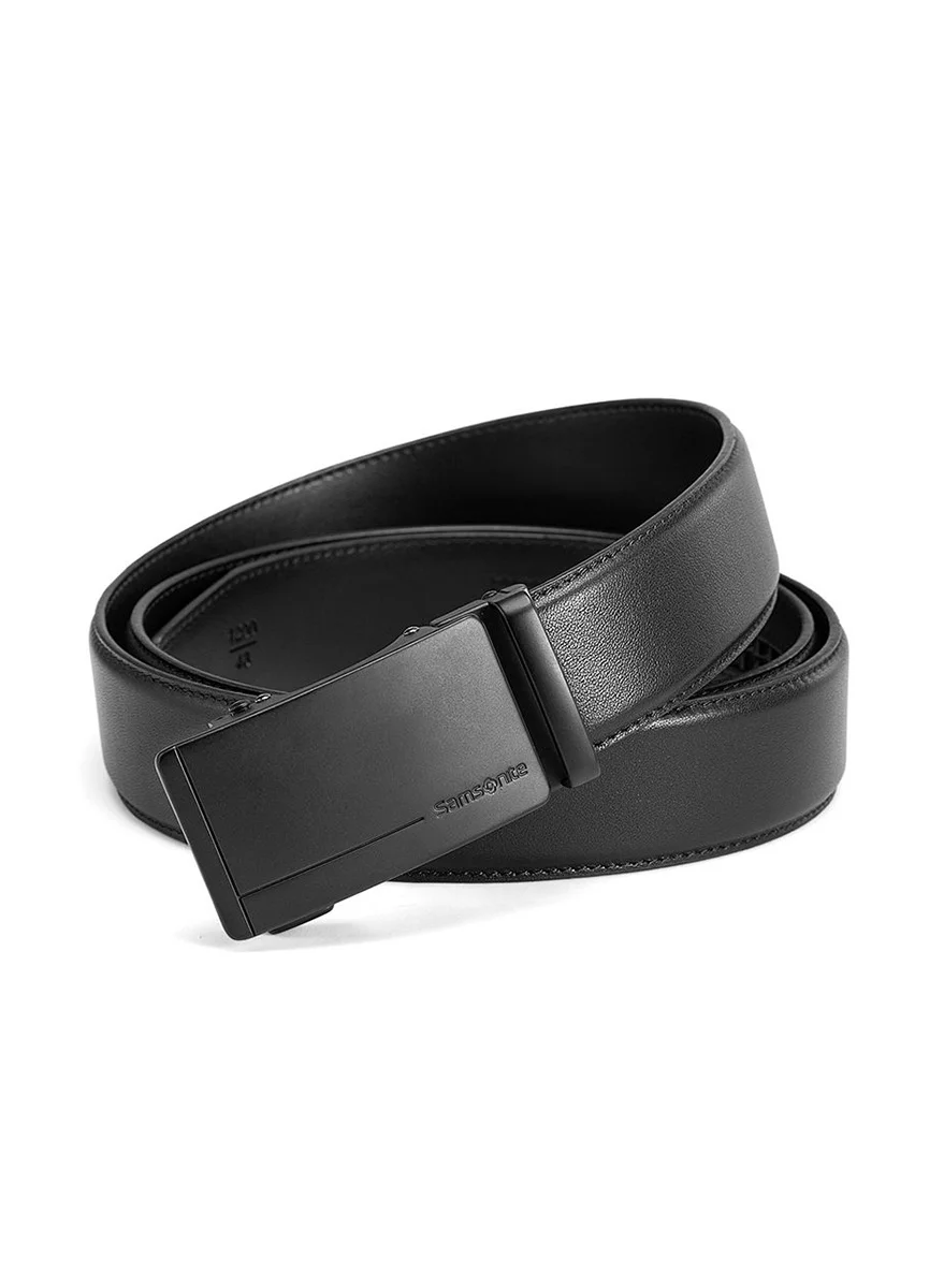 Aamir II BIZ AUTO Plate 04 Leather Belt, Premium Adjustable Ratchet Waist Strap for Men (Black, 125 cm) cgkmj