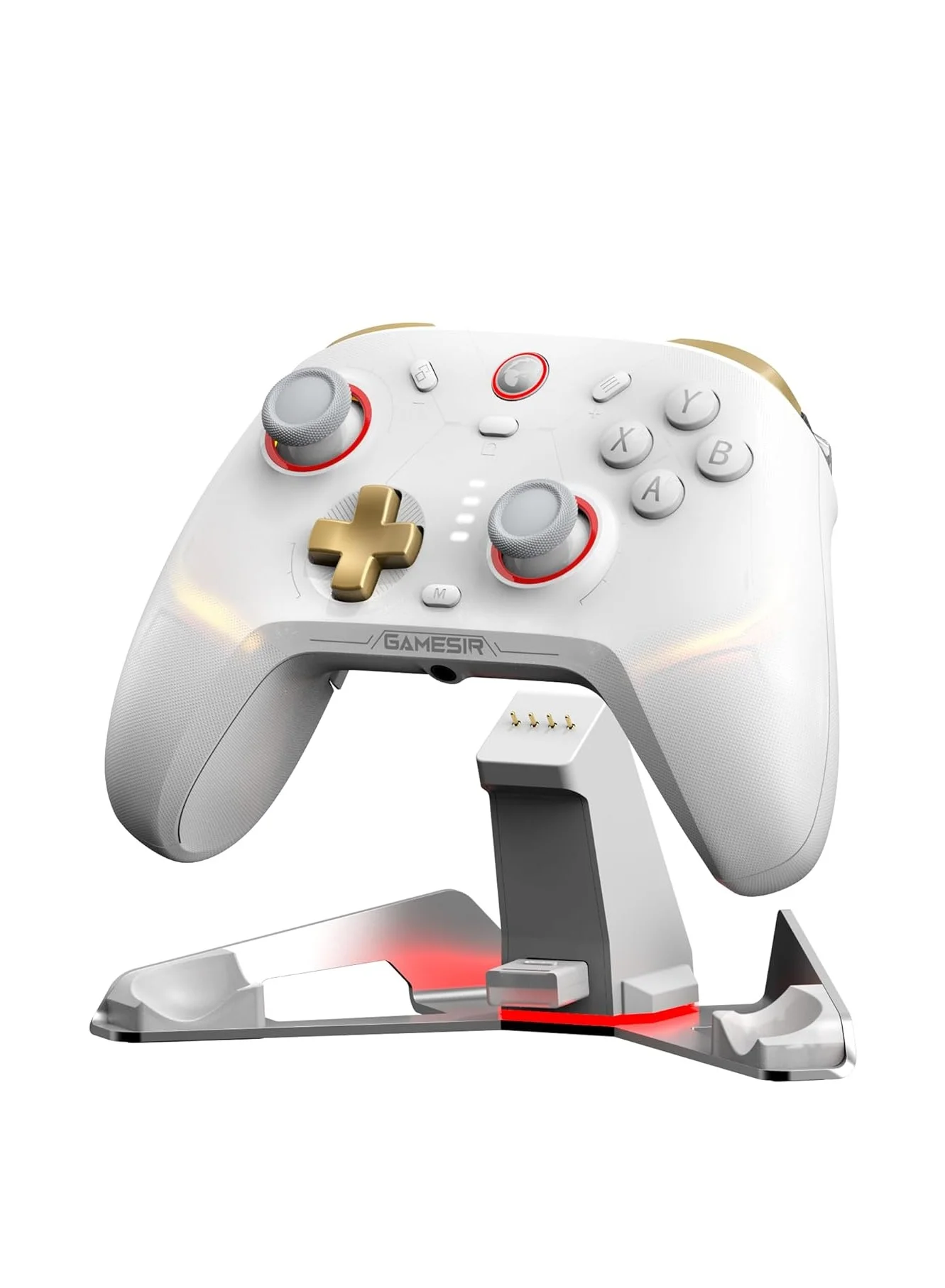 GameSir Cyclone 2 Wireless Gaming Controller with Hall Effect Triggers and RGB Lighting (White, Multi-Platform) 9v9oq