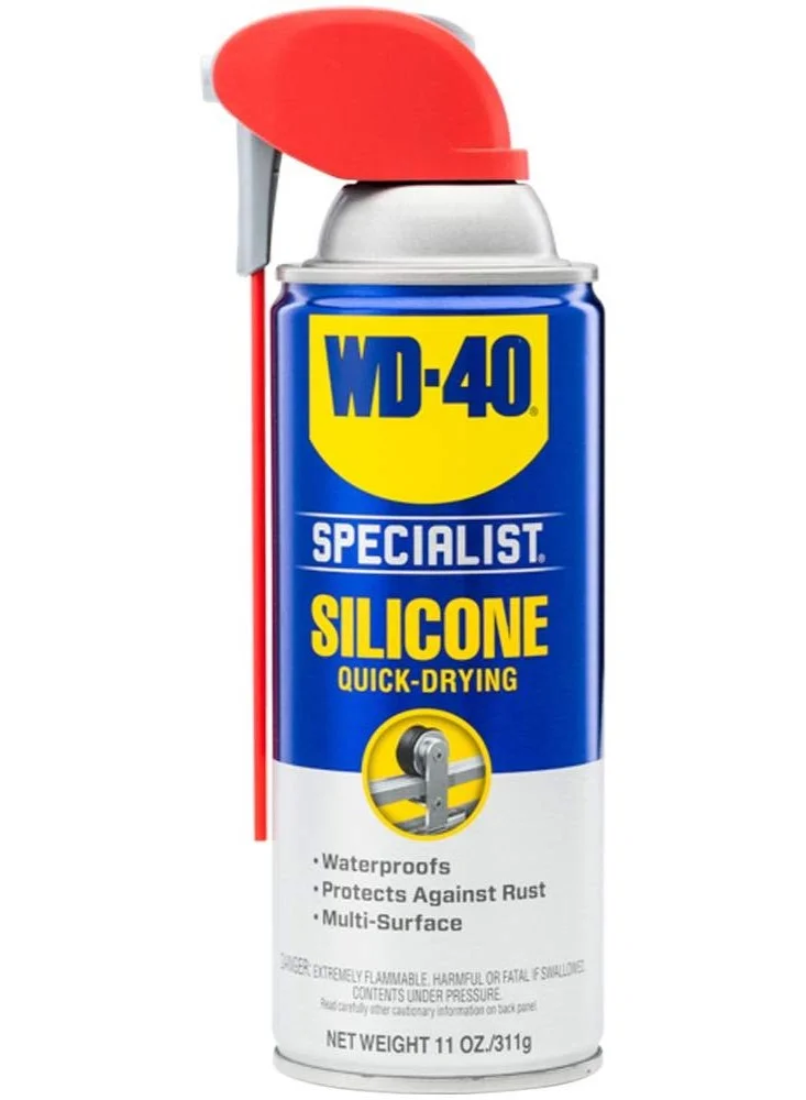 Premium Silicone Lubricant Spray with Smart Straw Precision Nozzle (Water Resistant, 311g) utzz0