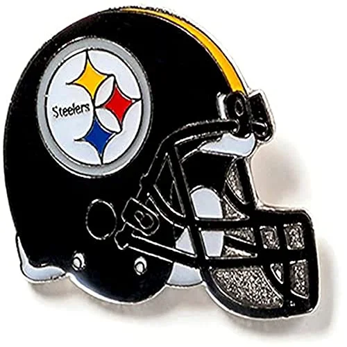 Aminco Pittsburgh Steelers Helmet Pin Premium Metal Sports Accessory for Fans (One Size) pb0vv