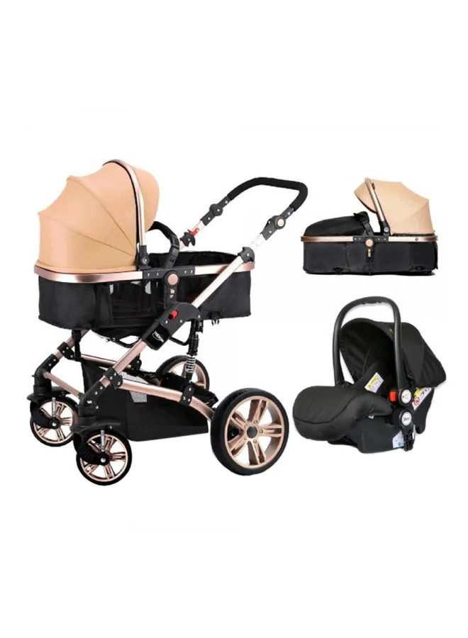 TEKNUM 3-in-1 Baby Stroller with Sleeping Bassinet and Extra Wide Seat (Multicolour, 18 kg Capacity) o854m