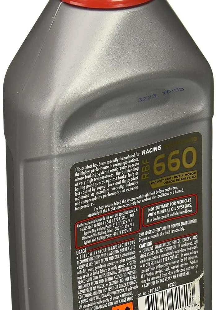 Premium Racing Brake Fluid DOT-4 High-Performance Synthetic Formula (500 mL) 5pmyp