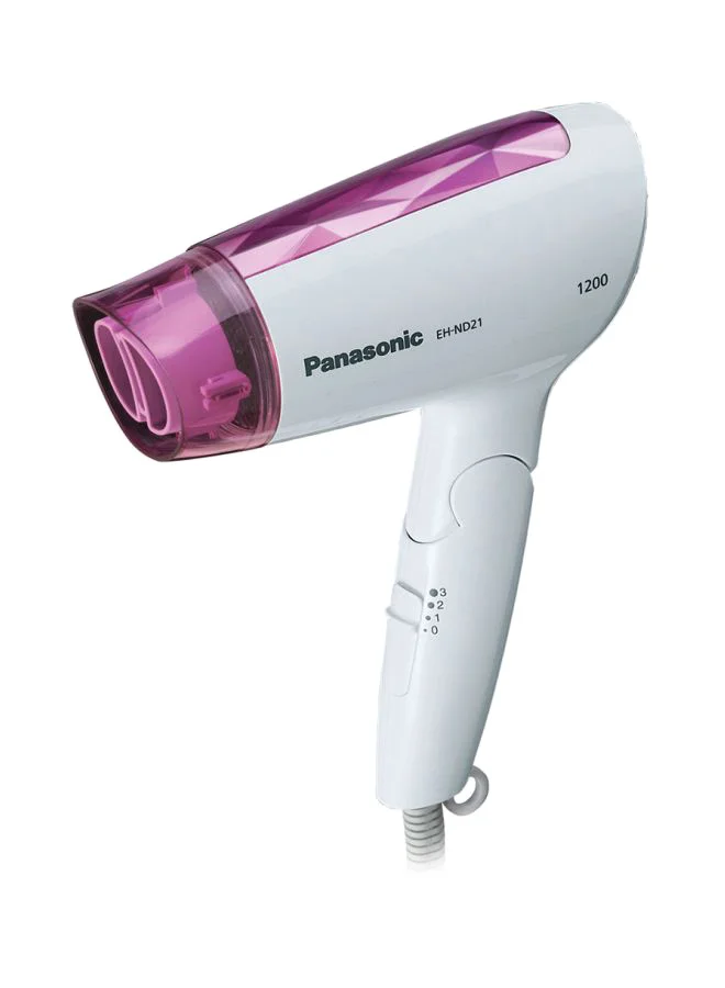 Premium Foldable Hair Dryer Lightweight Compact Travel Styling Tool (White, 1 Unit) zudlo