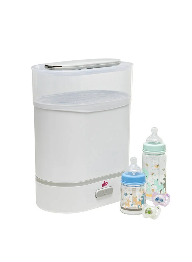 Nip 3-in-1 Baby Bottle Sterilizer and Dryer Premium Electric Steam Sanitizer (White) x3zff