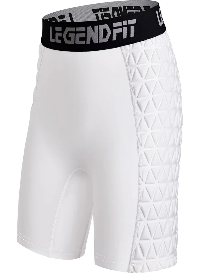 Legendfit Youth Girls Padded Sliding Shorts Protective Compression Base Layer for Softball Baseball Lacrosse (Black, Youth Medium) uejer