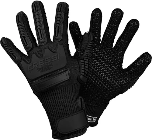 Premium Hex Grip Diving Gloves Non-Slip Water Sports Gear (Black, XL) gxvp5