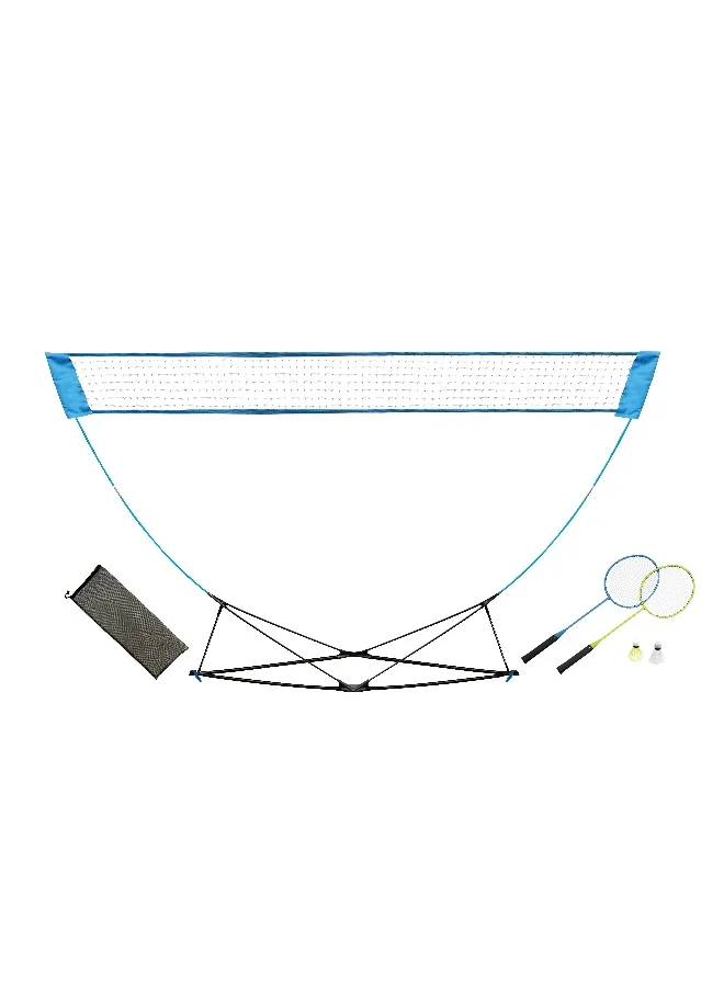 Hostfull Portable Outdoor Badminton Set with Net and Rackets Premium Travel Sports Activity Kit for Kids and Adults (Complete Set) yb2rt